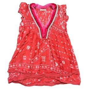Poupette St. Barth Sasha Lace Trimmed Mini Dress Girls Size Small